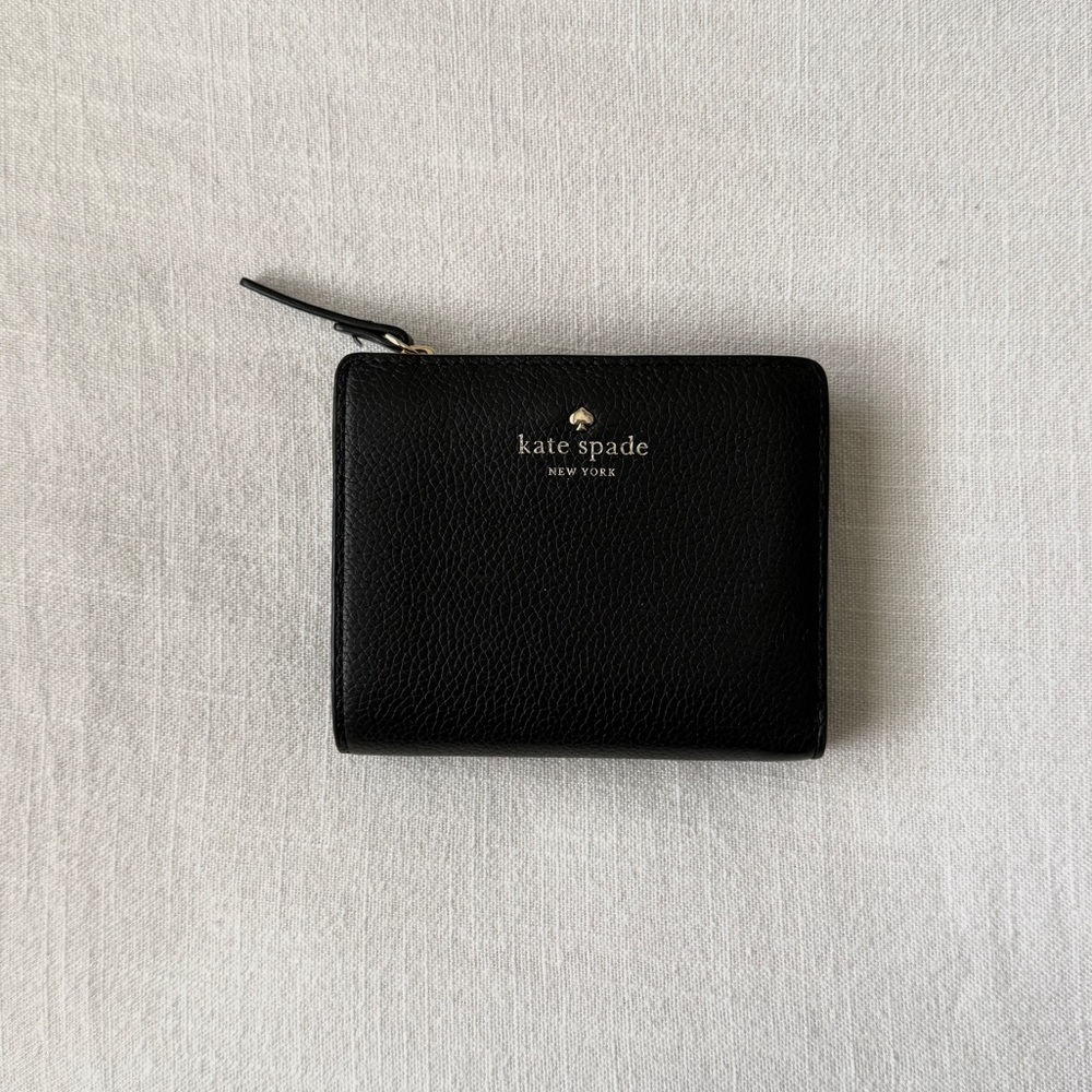 Kate Spade Black Leather Bifold Wallet